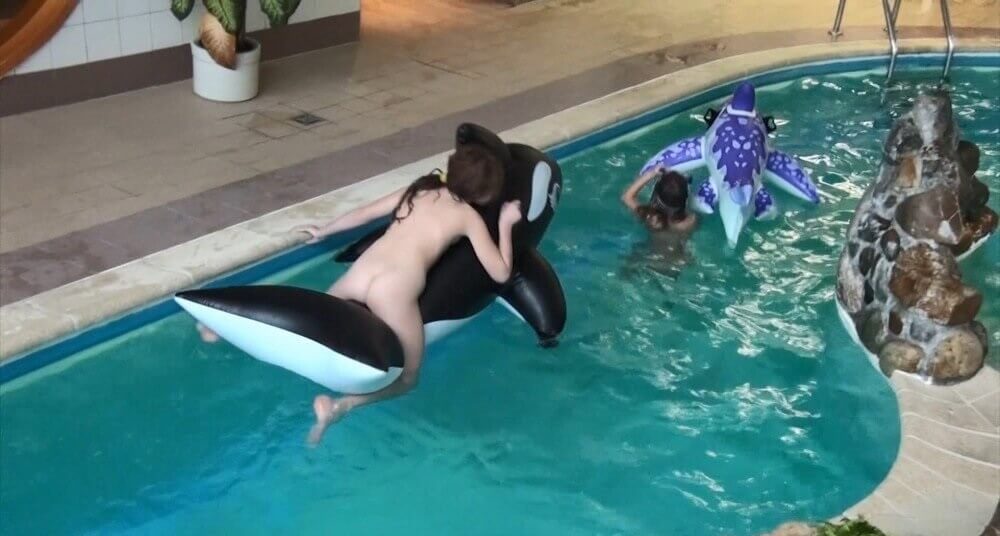 Naturism in the pool Full HD - Only a nudist truly values the connection with nature and the human body