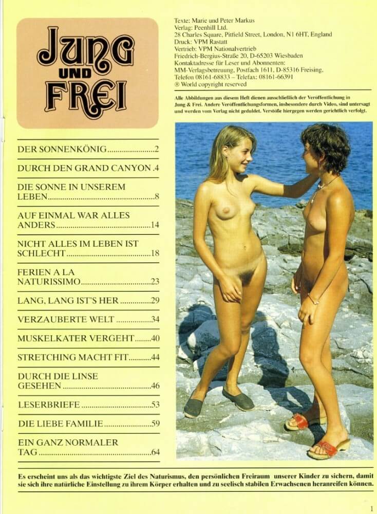 Jung und Frei Nr 76 - Peace and tranquility are important values for advocates of naturism and nudism
