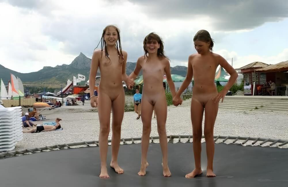Trampoline pics - Happiness is achieved by embracing naturism and nudism in ones life