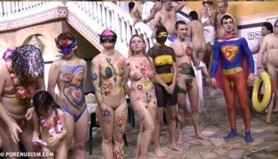 Body paint award lines Full HD - Naturism helps break free from body stereotypes
