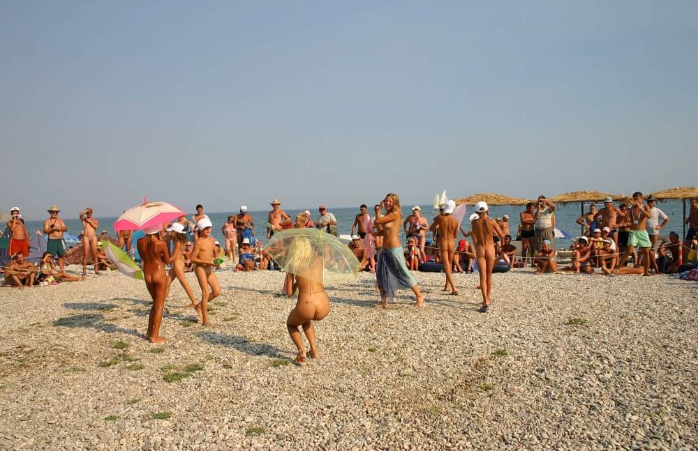 Ribbon and Umbrella Dance pics - Love for oneself and the environment are important values in naturism and nudism