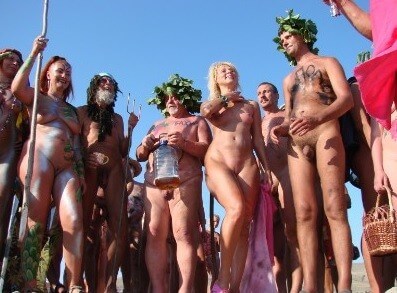 Nudism Beach Day photos - A nude person strives for inner harmony and peace of mind
