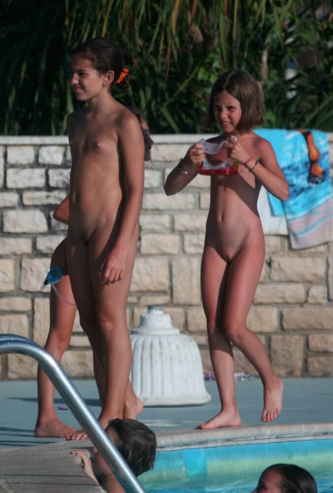 Two Poolside Nudist Girls pics - What did you know about nudism